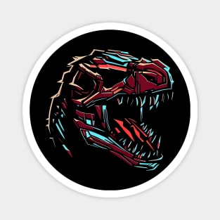 Illustration robotic T-Rex t-shirt design Magnet